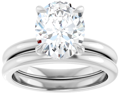 Sužadėtuvių Žiedas 950 Platinos Oval 10mm x 8mm (8)