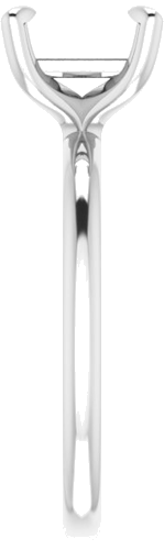 Sužadėtuvių Žiedas „Solitaire“ 585 Baltojo Aukso Square 6.5mm (4)