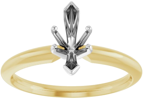 14K Yellow   White 9.3x4.5 mm Marquise Solitaire Engagement Ring Mounting (3)