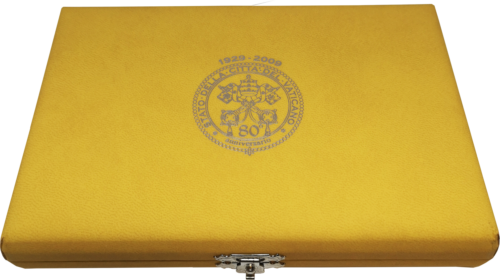 2009 Vatikanas Benediktas XVI Proof Euro monetų rinkinys su sidabriniu medaliu (2)