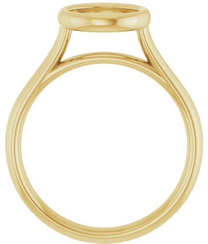 14K Yellow  7.4 mm Round Solitaire Engagement Ring Mounting (2)