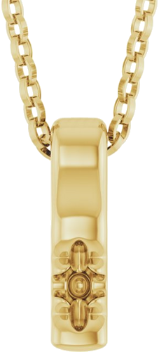 Pakabukas „Family Bar“ 585 Geltonojo Aukso Round 2.5mm (1)