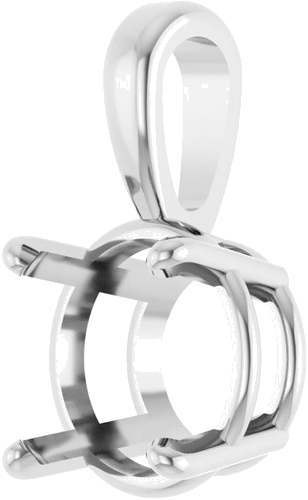 Pakabukas „Solitaire“ 950 Platinos Round 8.5mm (2)