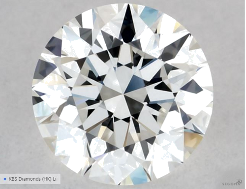 0.57 carat H-VVS2 Excellent cut Natūralus Round Deimantas (1)
