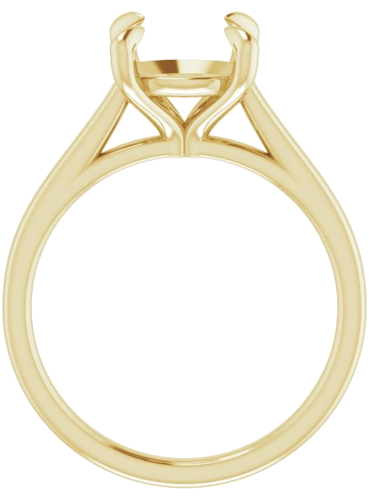 14K Yellow  8.8 mm Round Solitaire Engagement Ring Mounting (2)