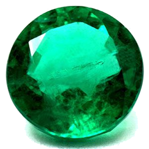 1.42 carat GREEN Round Smaragdas (1)