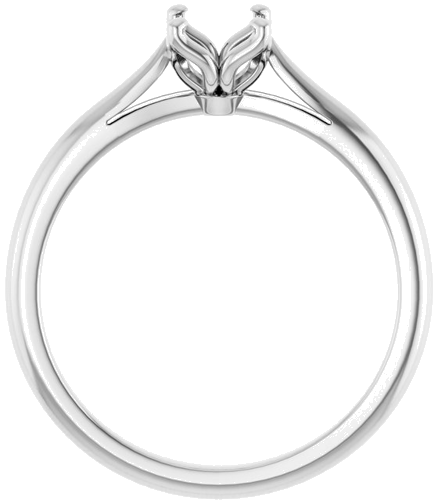 Sužadėtuvių Žiedas „Solitaire“ 417 Baltojo Aukso Oval 7mm x 5mm (2)