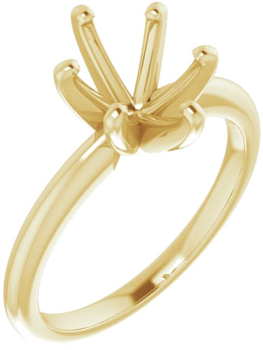 Sužadėtuvių Žiedas „Solitaire“ 585 Geltonojo Aukso Oval 9mm x 7mm (1)