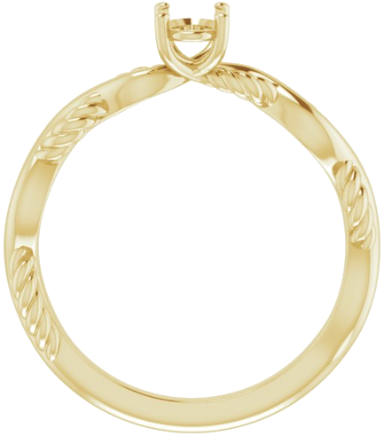 Sužadėtuvių Žiedas „Infinity-Inspired“ 417 Geltonojo Aukso Oval 6mm x 4mm (2)