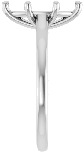 10K White  12x6 mm Marquise Solitaire Engagement Ring Mounting (4)