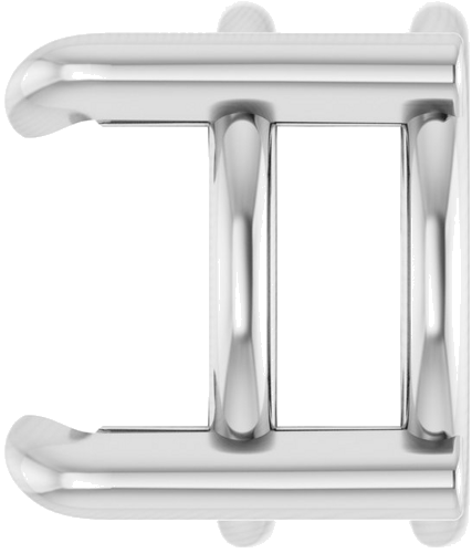 Pakabukas „Solitaire Slide“ 585 Baltojo Aukso Round 6.5mm (3)