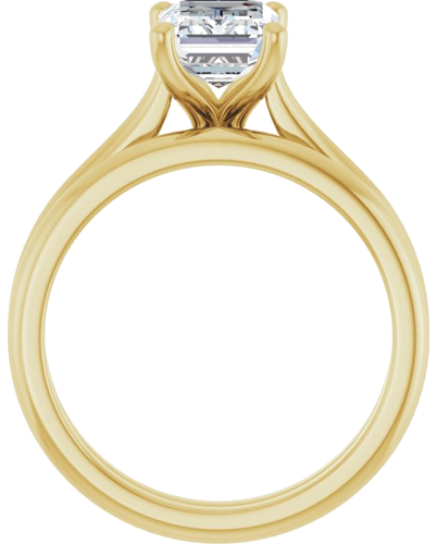 Sužadėtuvių Žiedas „Solitaire“ 417 Geltonojo Aukso Emerald 8mm x 6mm (7)