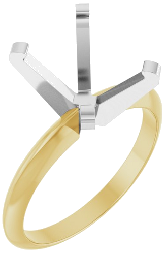 Sužadėtuvių Žiedas „Solitaire“ 585 Baltojo Ir Geltonojo Aukso Oval 11mm x 9mm (1)