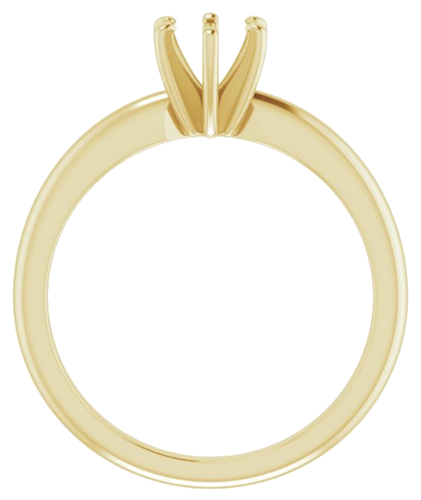 14K Yellow 5.2 mm Round Solitaire Engagement Ring Mounting (2)