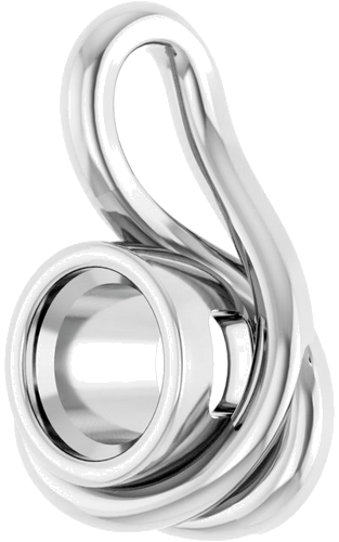 Pakabukas „Solitaire“ 950 Platinos Round 5.5mm (2)