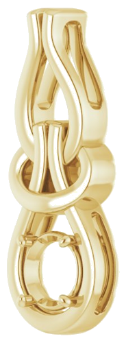 Pakabukas „Freeform“ 585 Geltonojo Aukso Round 6mm (2)