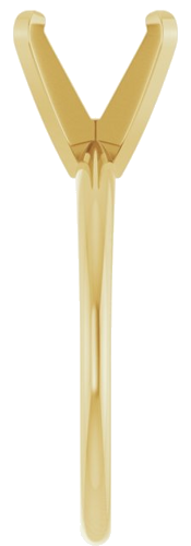 14K Yellow 9 mm Round Ultra-Lightweight Solitaire Engagement Ring Mounting (4)