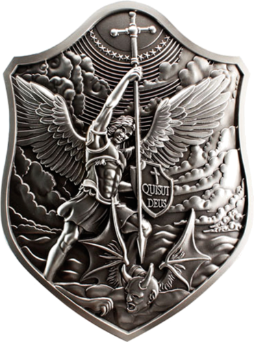1 kg Archangel Michael Silver .999 Shield 2022 South Korea (1)