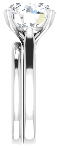 14K White 11 mm Round Engagement Ring Mounting (9)