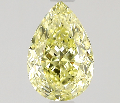 1.0 carat Fancy Yellow-SI1 Natūralus Pear Deimantas (1)