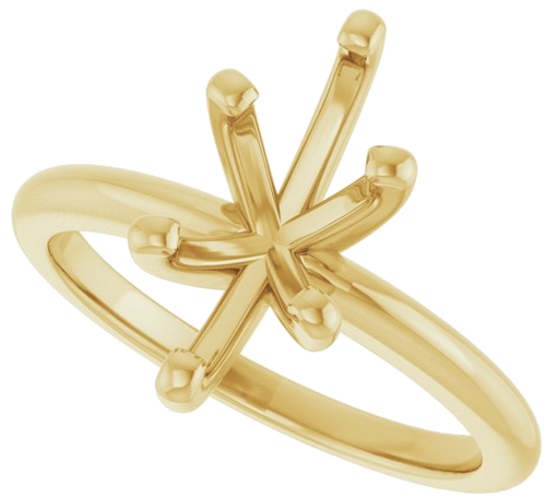 14K Yellow  12x6 mm Marquise Solitaire Engagement Ring Mounting (5)
