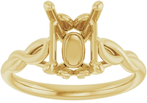 Sužadėtuvių Žiedas „Solitaire“ 585 Geltonojo Aukso Emerald 9mm x 7mm (3)