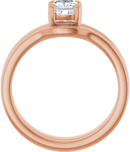 Sužadėtuvių Žiedas „Solitaire“ 585 Rožinis Aukso Cushion 5mm (7)