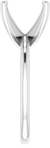 14K White  11 mm Round Solitaire Engagement Ring Mounting (4)