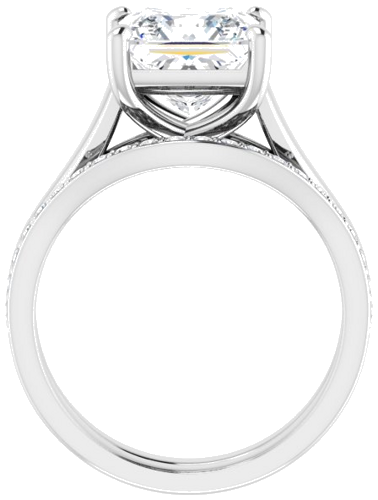 Sužadėtuvių Žiedas „Solitaire“ 585 Baltojo Aukso Square 8mm (7)