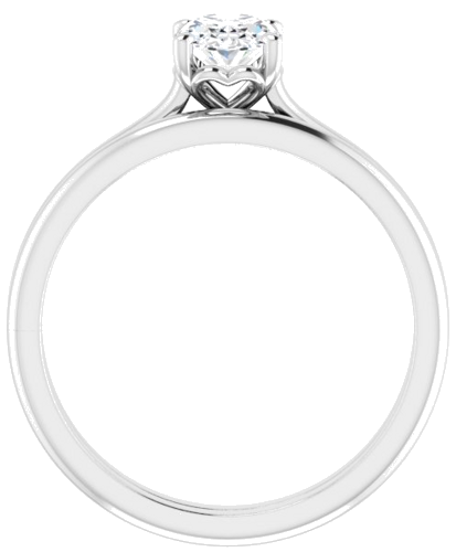 Sužadėtuvių Žiedas „Solitaire“ 14k white gold Oval 7mm x 5mm (7)