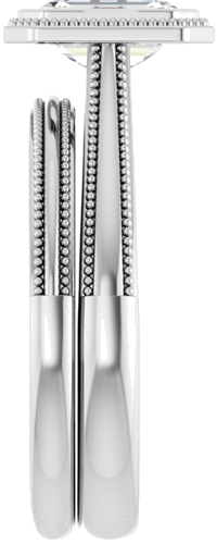 Sužadėtuvių Žiedas „Solitaire“ 585 Baltojo Aukso Emerald 7mm x 5mm (9)