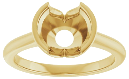 14K Yellow 8.2 mm Round Solitaire Engagement Ring Mounting (3)