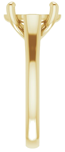 Sužadėtuvių Žiedas „Solitaire“ 585 Geltonojo Aukso Oval 11mm x 9mm (4)