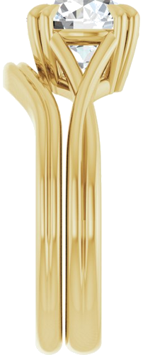 Sužadėtuvių Žiedas „Solitaire“ 585 Geltonojo Aukso Round 8.2mm (9)