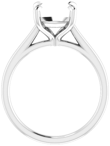 Sužadėtuvių Žiedas „Solitaire“ 585 Baltojo Aukso Cushion 8mm (2)