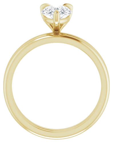 Sužadėtuvių Žiedas „Solitaire“ 585 Geltonojo Aukso Pear Shape 9mm x 6mm (7)