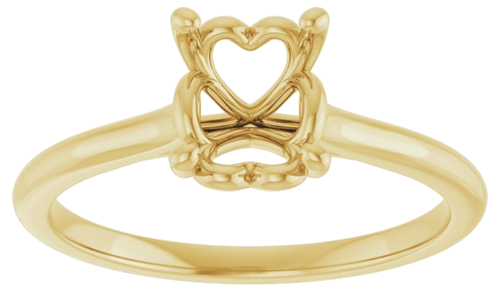 14K Yellow  8x6 mm Oval Solitaire Engagement Ring Mounting (3)