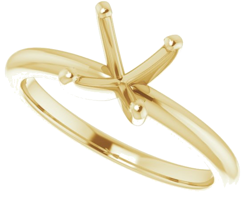 Sužadėtuvių Žiedas „Solitaire“ 585 Geltonojo Aukso Square 5.5mm (5)