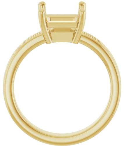 Sužadėtuvių Žiedas „Solitaire“ 585 Geltonojo Aukso Emerald 10mm x 8mm (2)