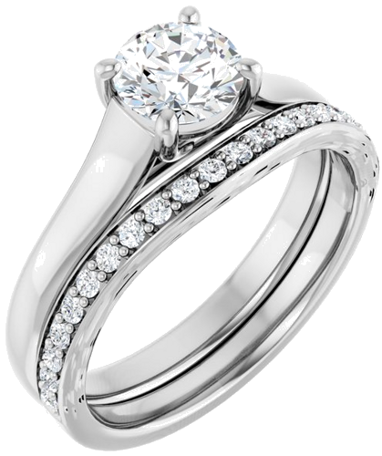 14K White 5.8 mm Round Solitaire Engagement Ring Mounting (6)