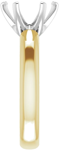 Sužadėtuvių Žiedas „Solitaire“ 585 Baltojo Ir Geltonojo Aukso Round 9.4mm (4)