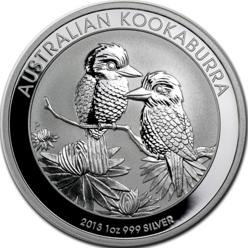 2013 Kookaburra Australija 1 oz sidabrinė moneta (2)