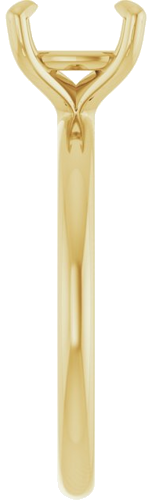 14K Yellow  7x7 mm Cushion Solitaire Engagement Ring Mounting (4)