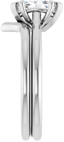 Sužadėtuvių Žiedas „Solitaire“ 585 Baltojo Aukso Marquise 8mm x 4mm (9)