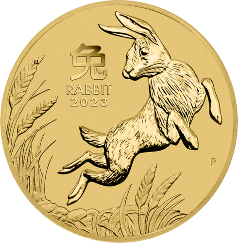 2 oz Kiškio metai 2023 (Lunar III) Australija auksinė moneta (1)