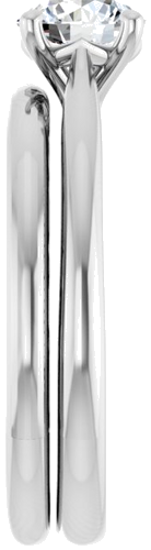 Sužadėtuvių Žiedas „Solitaire“ 585 Baltojo Aukso Round 5.8mm (9)