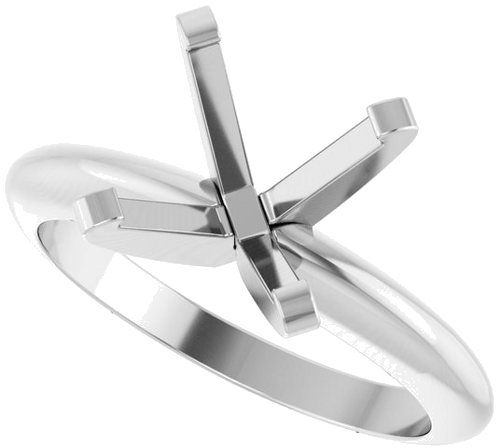 Sužadėtuvių Žiedas „Solitaire“ 585 Baltojo Aukso Round 9mm (5)