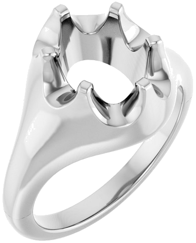 Sužadėtuvių Žiedas „Belcher Solitaire“ 950 Platinos Oval 9mm x 7mm (1)