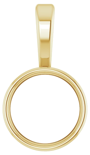 Pakabukas „Bezel-Set Solitaire“ 585 Geltonojo Aukso Round 6mm (1)