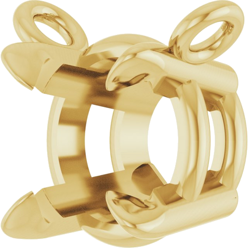 14K Yellow 5 mm Round 4-Prong Claw Necklace Center (2)